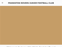 Tablet Screenshot of frankstonrovers.com.au